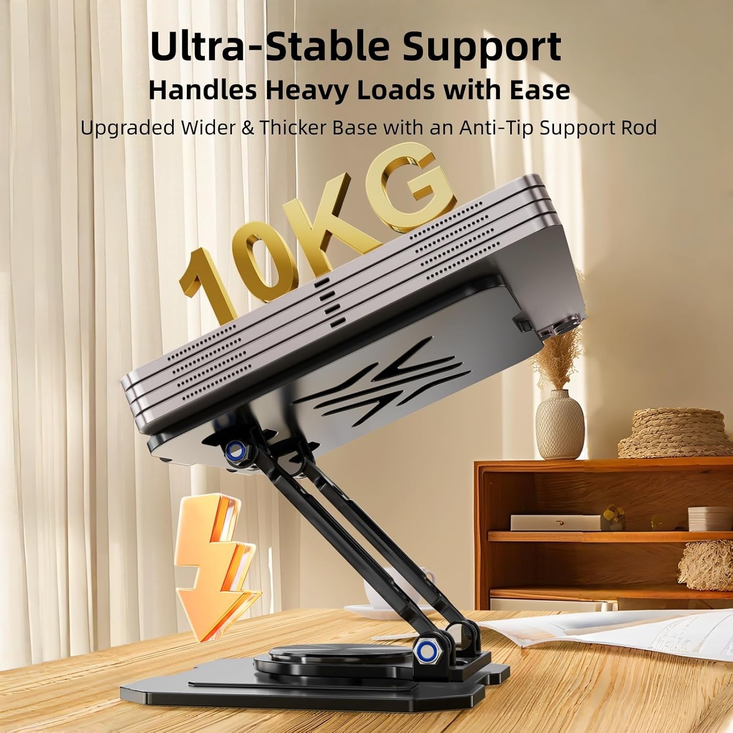 Adjustable Rotatable Dual Rod  - đánh giá và giá Dual Monitor Desk Setup