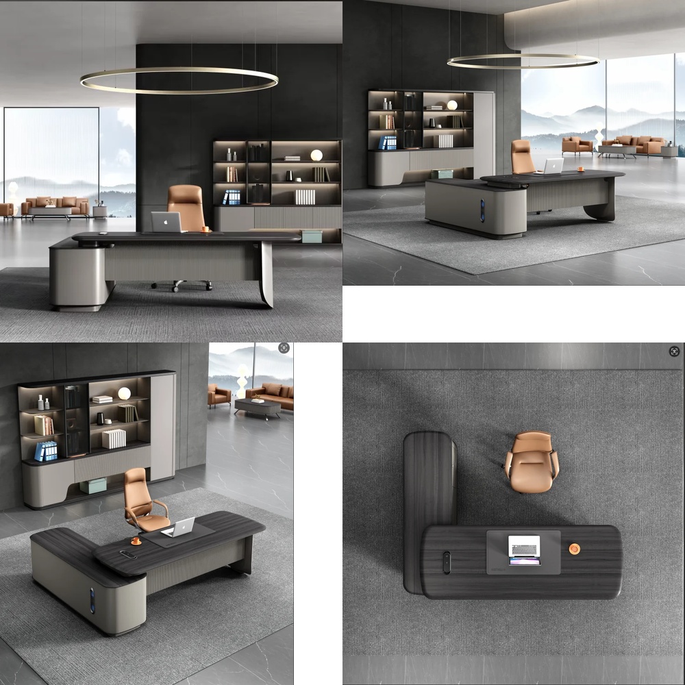 Modern Luxury Executive L Shap - đánh giá và giá Desk Setup L Shaped
