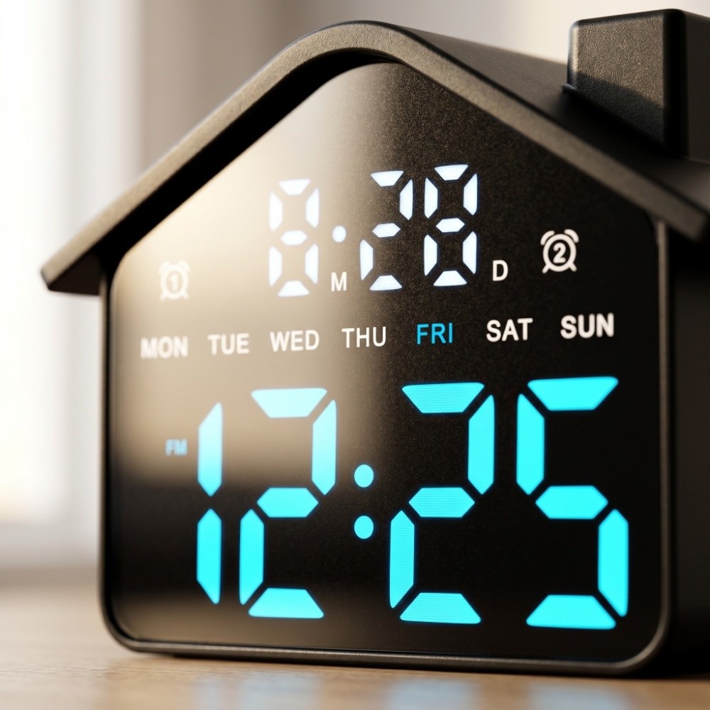 Night Light LED Alarm Clock Mi - đánh giá và giá Desk Setup Minimalist