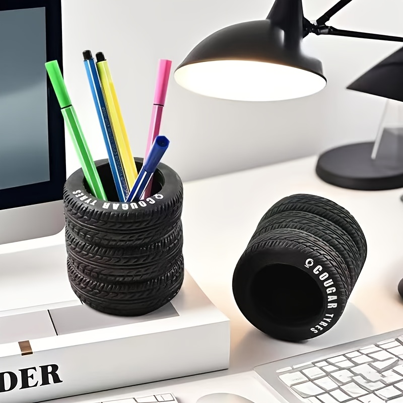 1pcs Fun Tire-Shaped Pen Holde - đánh giá và giá Desk Setup Accessories Aesthetic