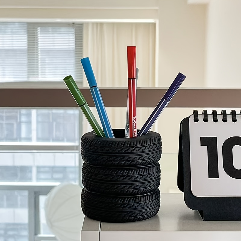 1pcs Fun Tire-Shaped Pen Holde - đánh giá và giá Desk Setup Accessories Aesthetic
