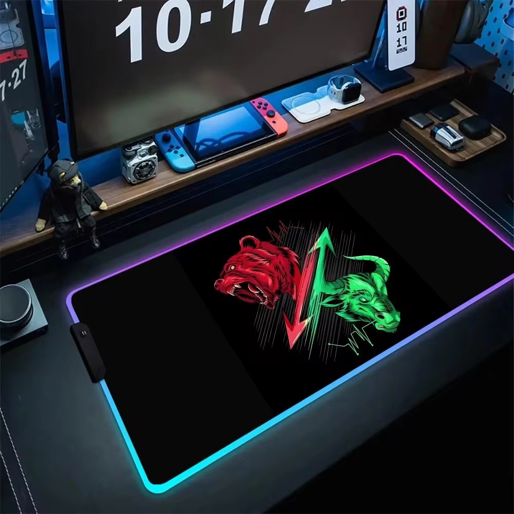 Stock market Chart Pattern Mou - đánh giá và giá Desk Setup Accessories Aesthetic