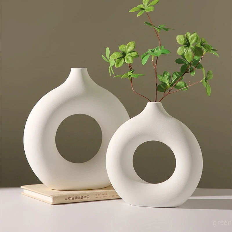 Creative Donut-Shaped Vase, No - đánh giá và giá Desk Setup Minimalist