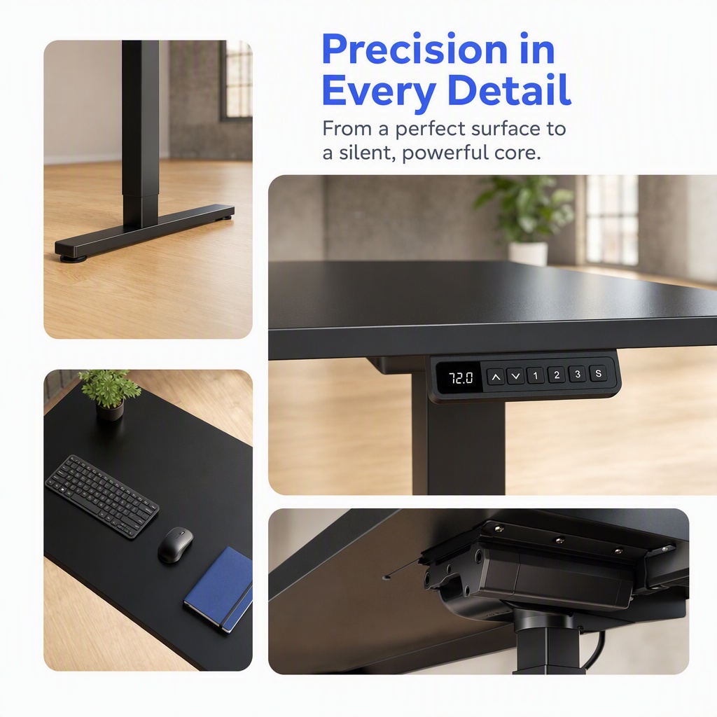Electric Standing Desk, Whole  - đánh giá và giá Desk Setup Height