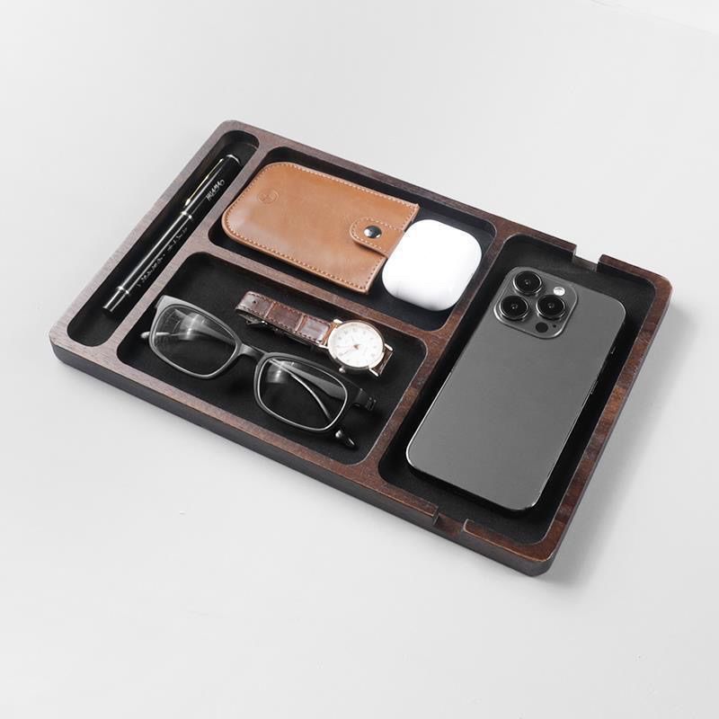 Solid Wood Storage Tray Nordic - đánh giá và giá Desk Setup Minimalist