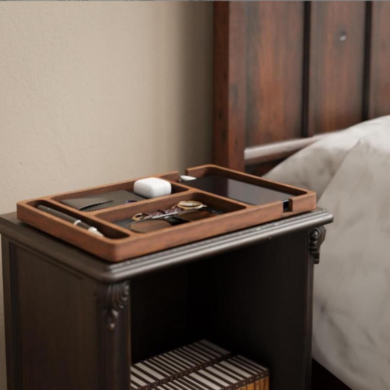 Solid Wood Storage Tray Nordic - đánh giá và giá Desk Setup Minimalist