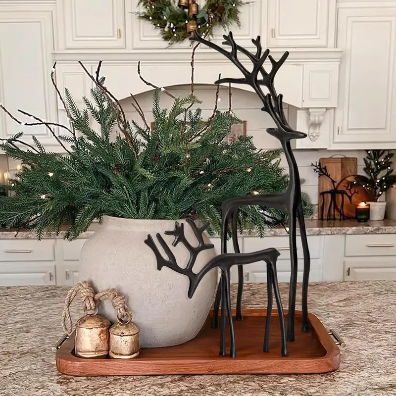 1pc Alloy Christmas Black Rein - đánh giá và giá Desk Setup Minimalist