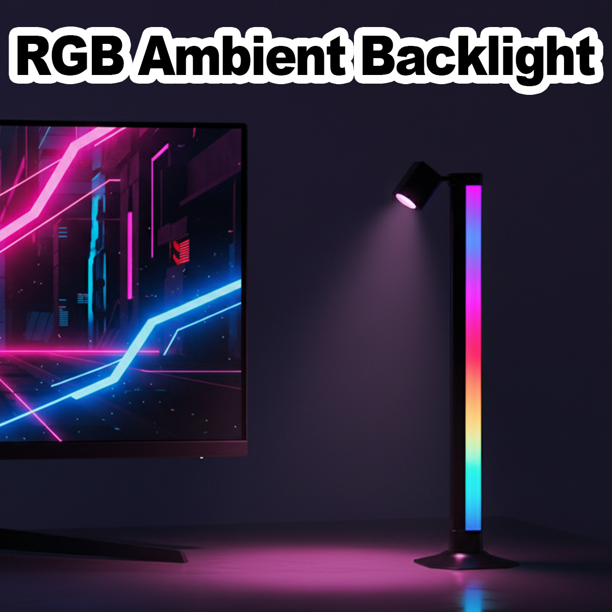 Smart Light Bar LED RGB Music  - đánh giá và giá Desk Setup Background