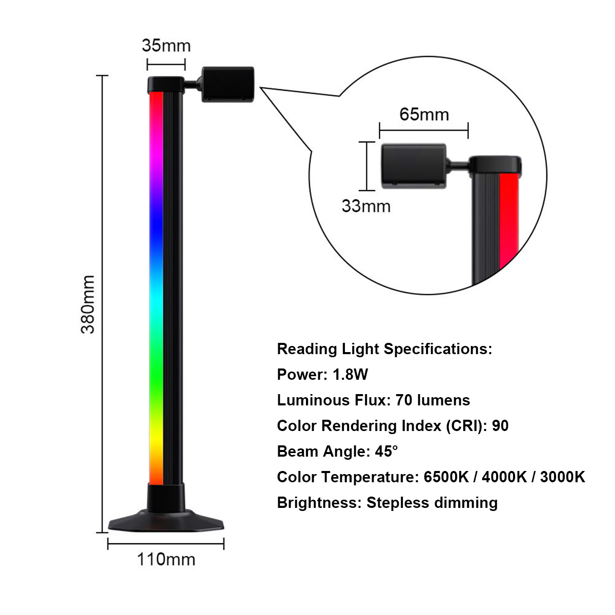 Smart Light Bar LED RGB Music  - đánh giá và giá Desk Setup Background