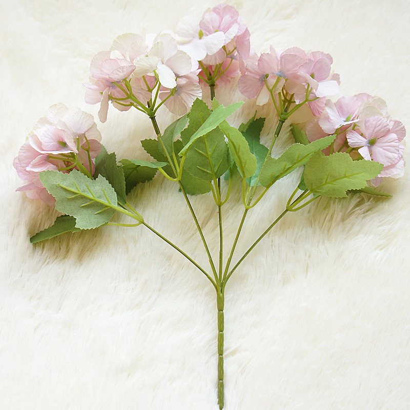 5 Heads Artificial Hydrangea F - đánh giá và giá Desk Setup Background
